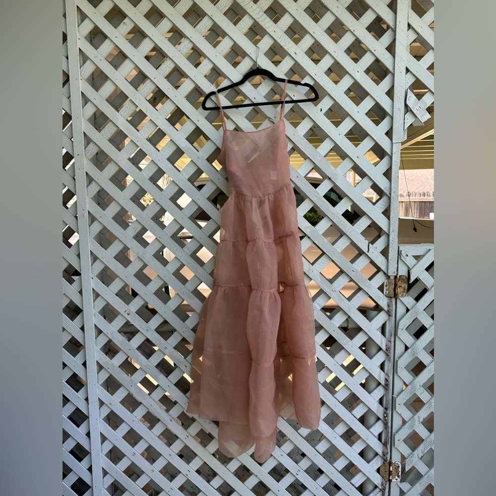 Anthropologie X OhSevenDays Tiered Sheer Midi Dress - Picture 4 of 12